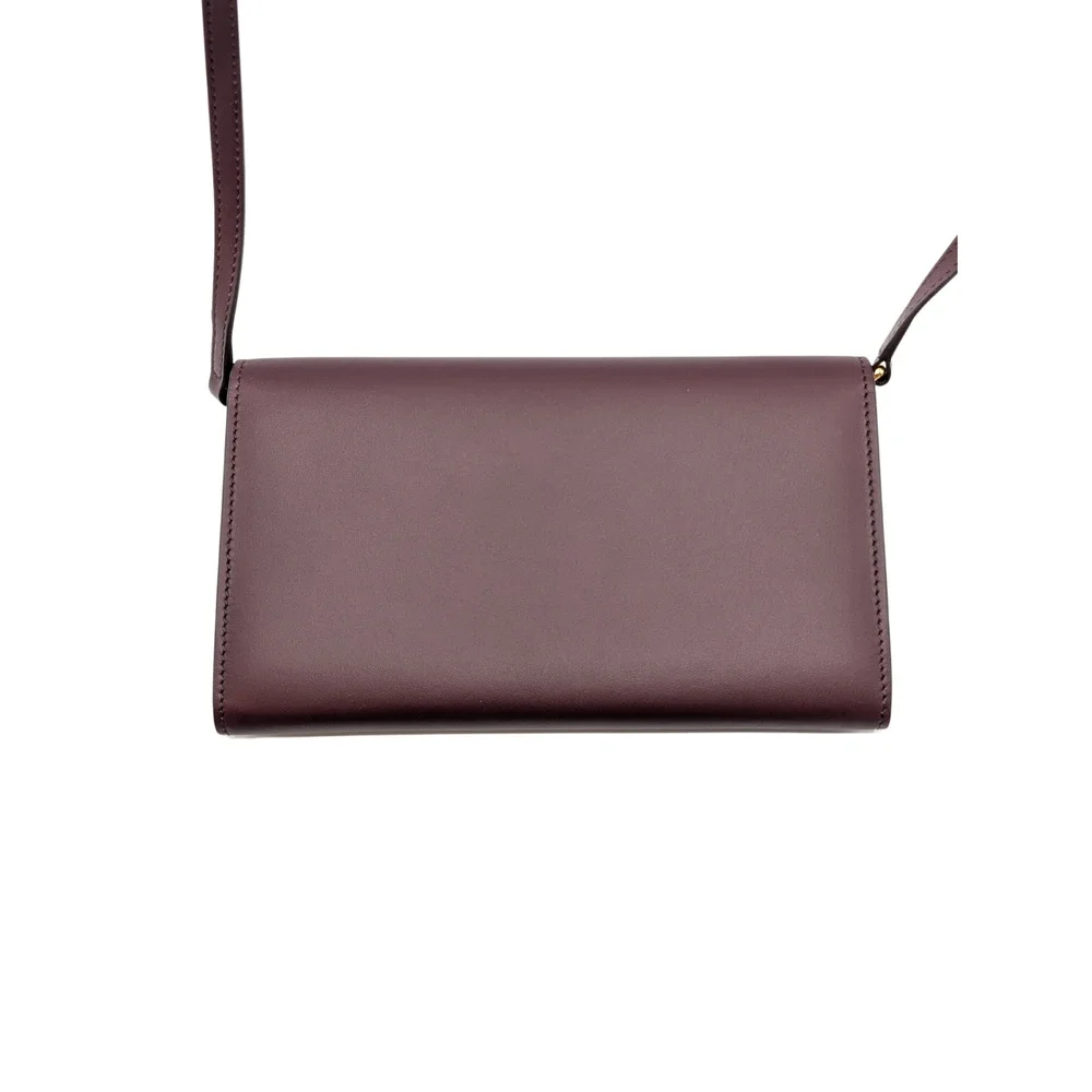 NEW Burberry Hazelmere Plum Wallet WOC Strap Crossbody Bag